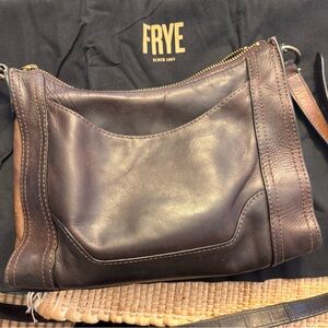 Frye Dark Brown Leather Messenger Bag